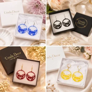 Elegant Butterfly Acrylic Earrings