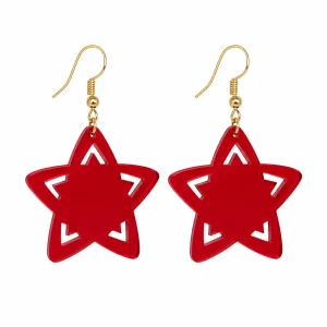 Galaxy Geometric Star Acrylic Earrings Galaxy Sparkle Star Earrings