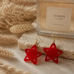 Galaxy Geometric Star Acrylic Earrings Galaxy Sparkle Star Earrings