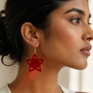 Galaxy Geometric Star Acrylic Earrings Galaxy Sparkle Star Earrings