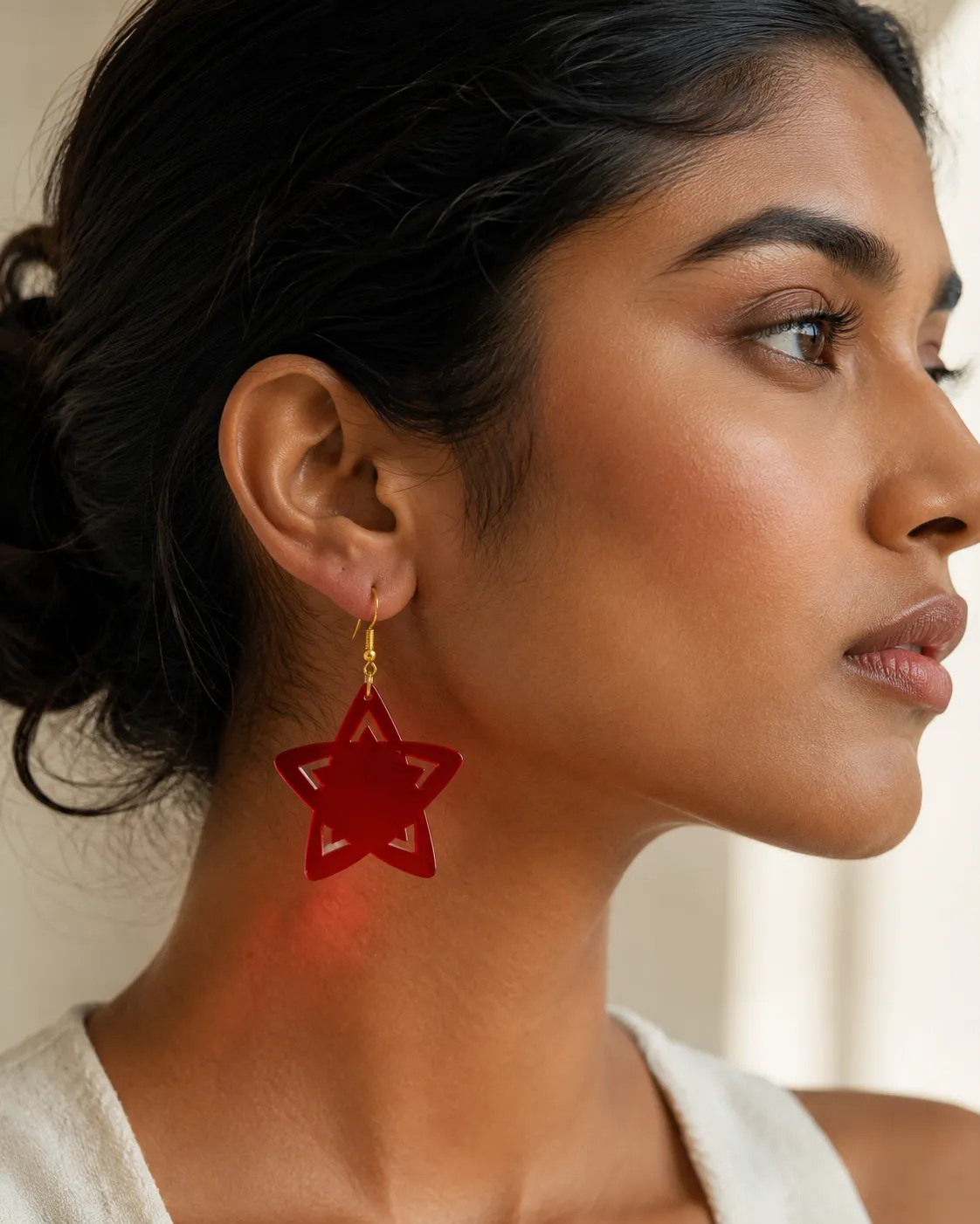 Galaxy Geometric Star Acrylic Earrings Galaxy Sparkle Star Earrings