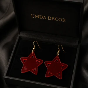 Galaxy Geometric Star Acrylic Earrings Galaxy Sparkle Star Earrings