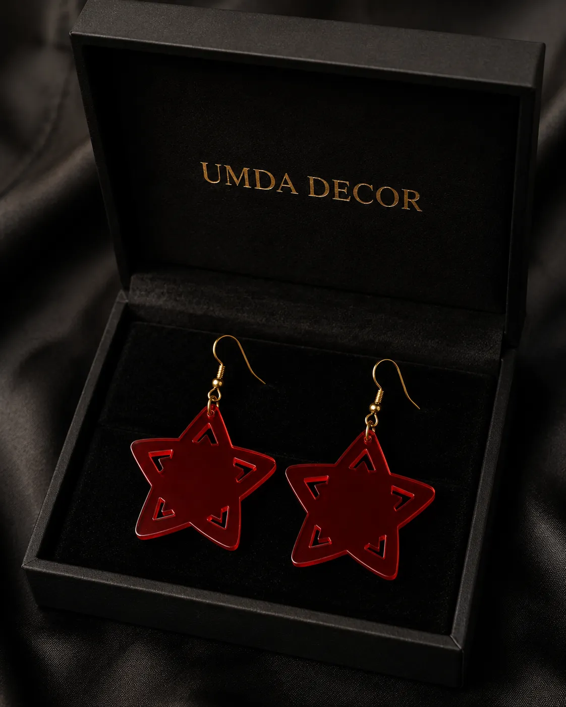 Galaxy Geometric Star Acrylic Earrings Galaxy Sparkle Star Earrings