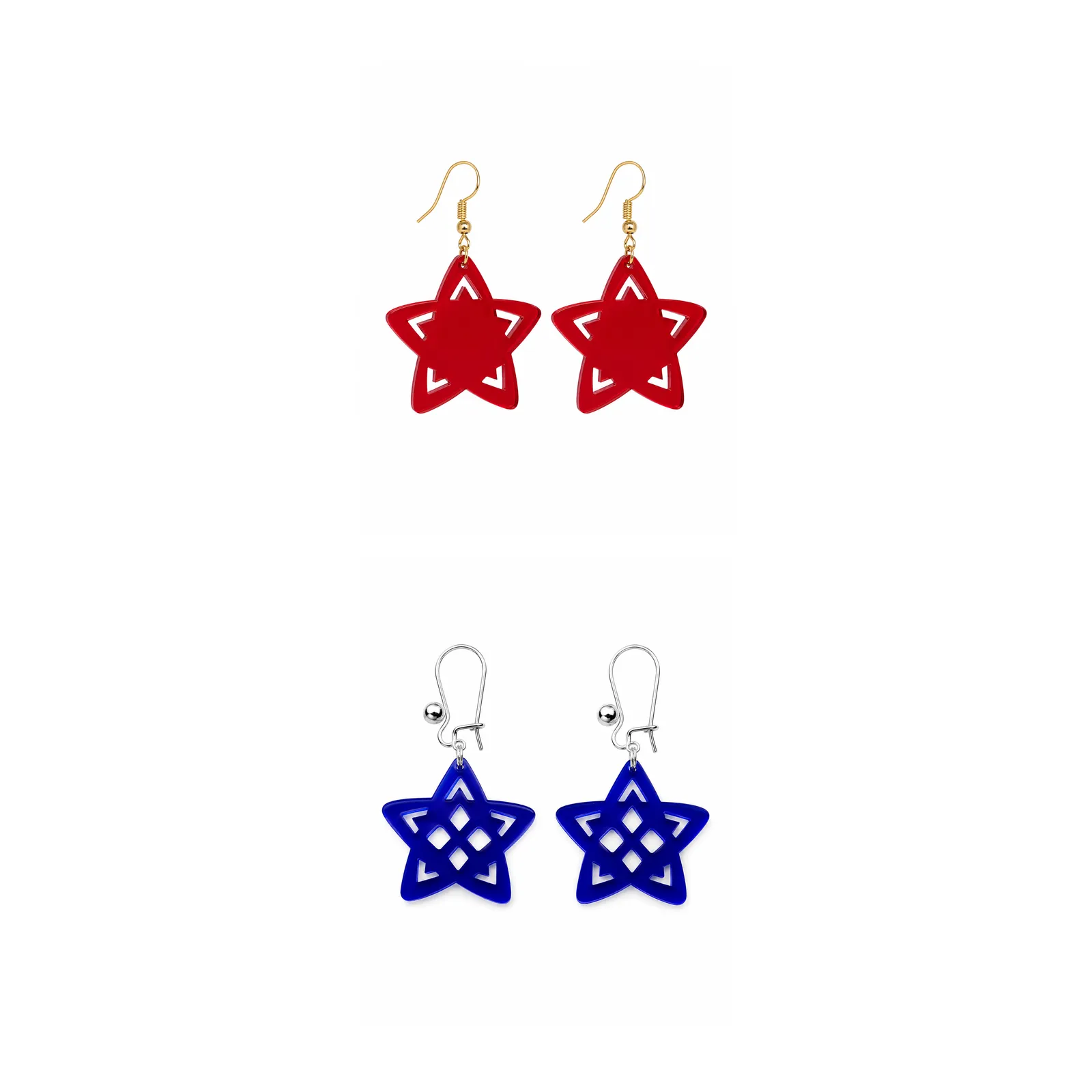 Galaxy Geometric Star Acrylic Earrings Galaxy Sparkle Star Earrings