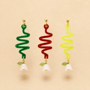 Floral Ripple Acrylic Earrings