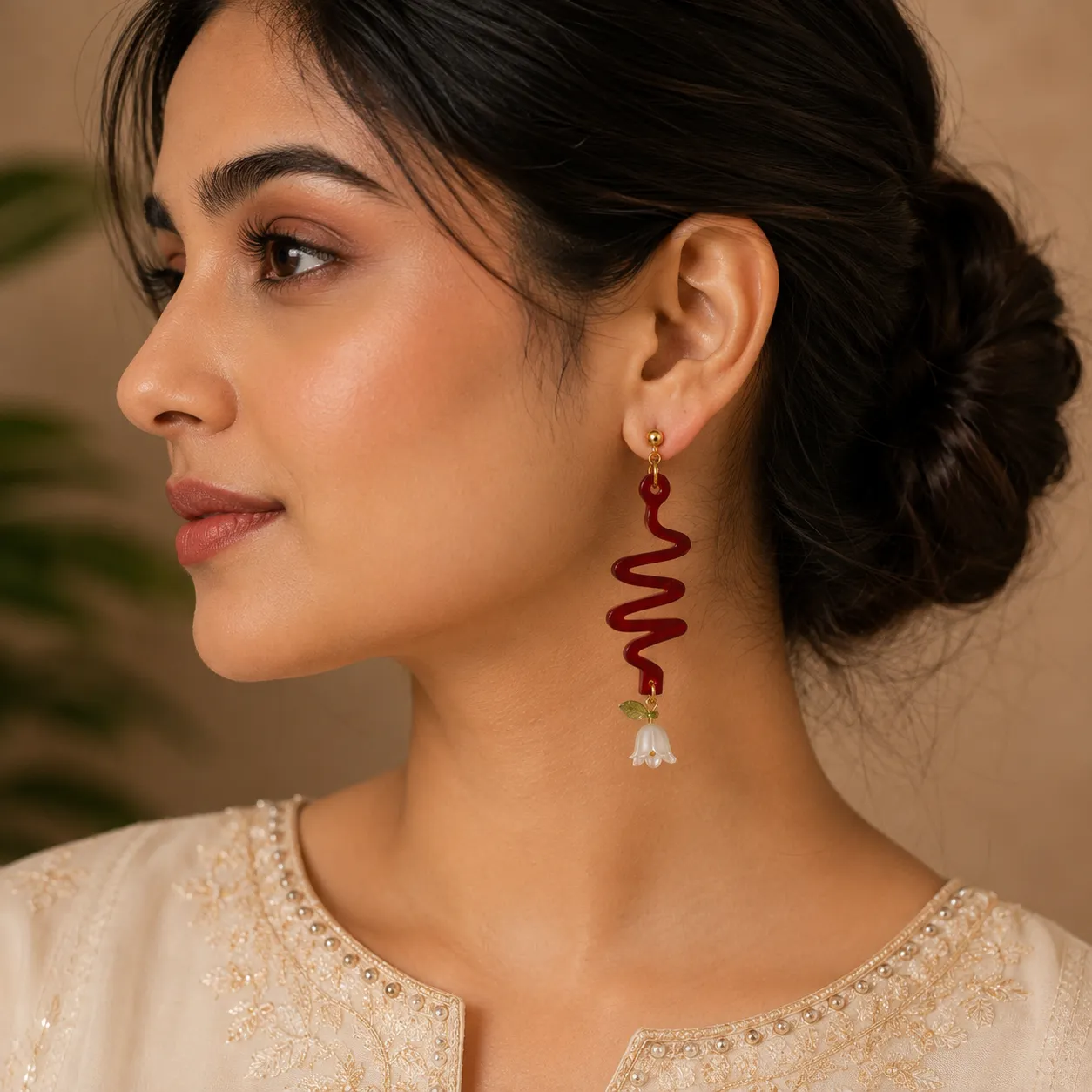 Floral Ripple Acrylic Earrings Floral Ripple Acrylic Earrings