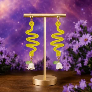 Floral Ripple Acrylic Earrings Floral Ripple Acrylic Earrings