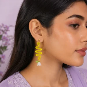 Floral Ripple Acrylic Earrings Floral Ripple Acrylic Earrings