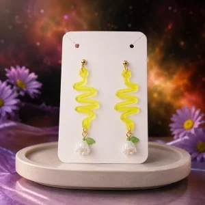 Floral Ripple Acrylic Earrings Floral Ripple Acrylic Earrings