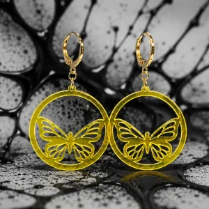 Elegant Butterfly Acrylic Earrings
