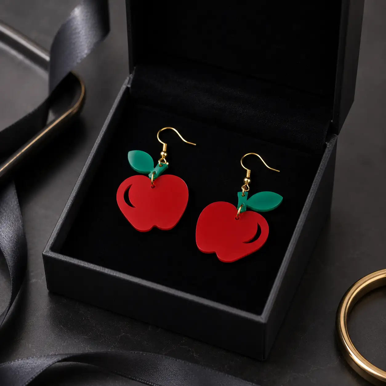 Sweet Apple Acrylic Earrings Sweet Apple Acrylic Earrings