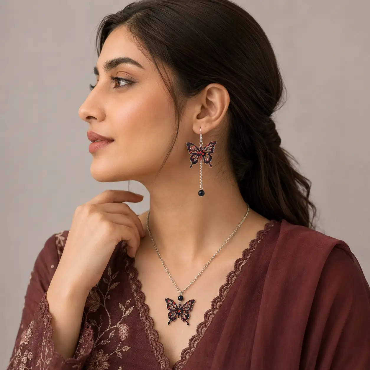 Butterfly Statement Jewellery Set Butterfly Statement Jewellery Set