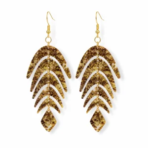 Fringe Leaf Acrylic Earrings Fringe Leaf Acrylic Earrings