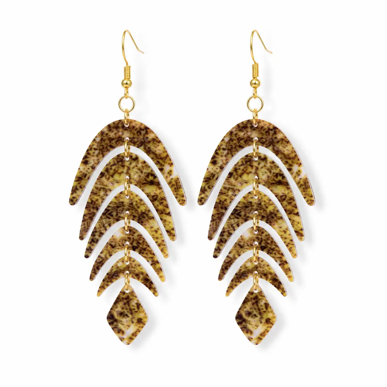 Fringe Leaf Acrylic Earrings Fringe Leaf Acrylic Earrings