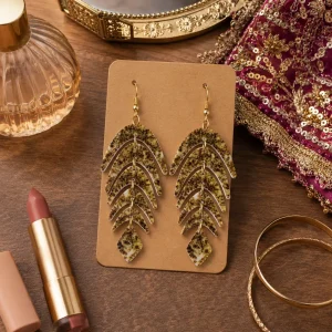 Fringe Leaf Acrylic Earrings Fringe Leaf Acrylic Earrings