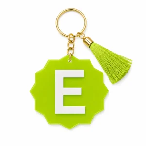 Monogram Acrylic Keychain with Tassel
