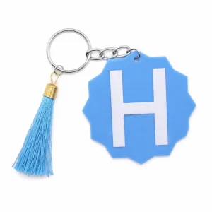 Monogram Acrylic Keychain with Tassel