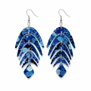 Fringe Leaf Acrylic Earrings