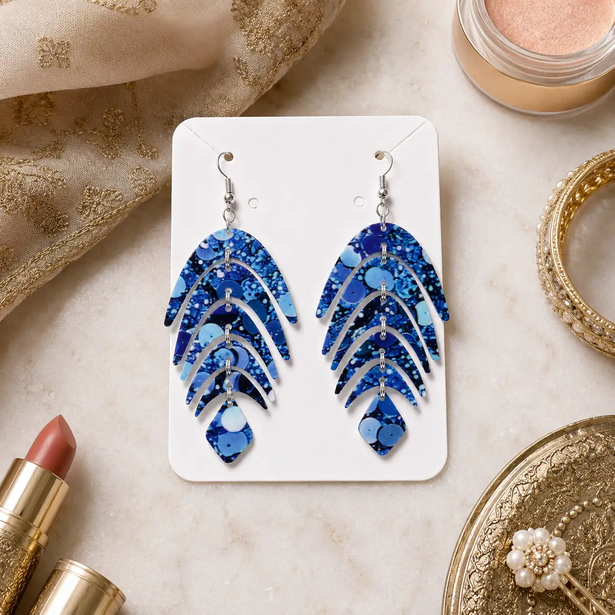 Fringe Leaf Acrylic Earrings Fringe Leaf Acrylic Earrings