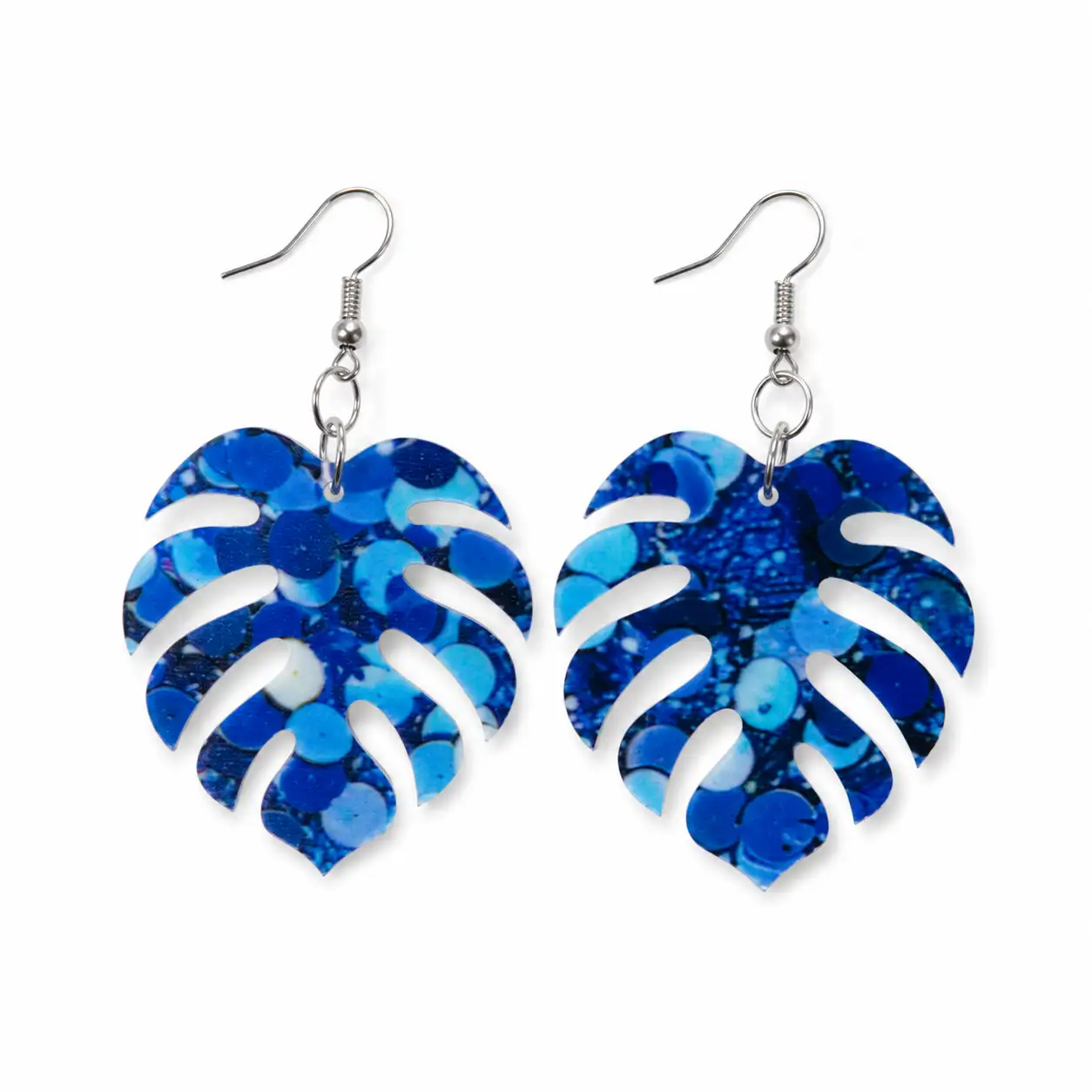 Monstera Acrylic Dangle Earrings Monstera Leaf Acrylic Dangle Earrings
