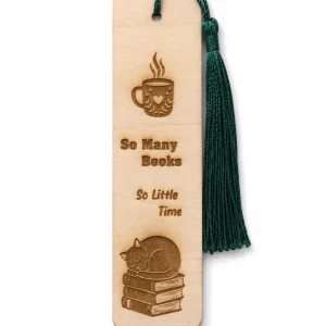 Many Books Wooden Bookmark