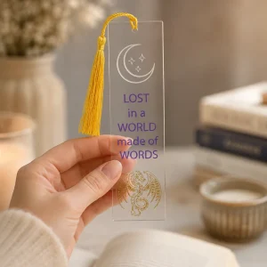 Lost in Words Acrylic Bookmark