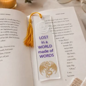 Lost in Words Acrylic Bookmark