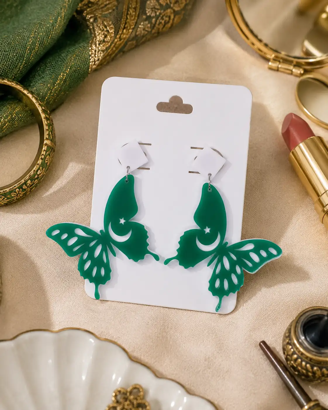 Pakistan Butterfly Stud Earrings Pakistan Butterfly Stud Earrings