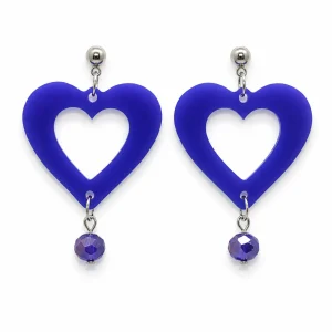 Violet Crystal Drop Earrings