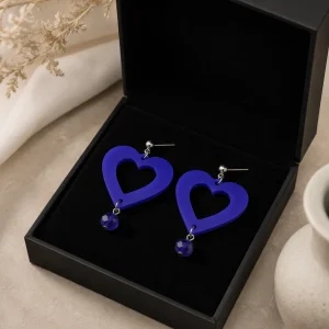 Violet Crystal Drop Earrings