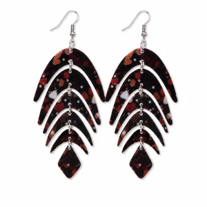 Fringe Leaf Acrylic Earrings Fringe Leaf Acrylic Earrings