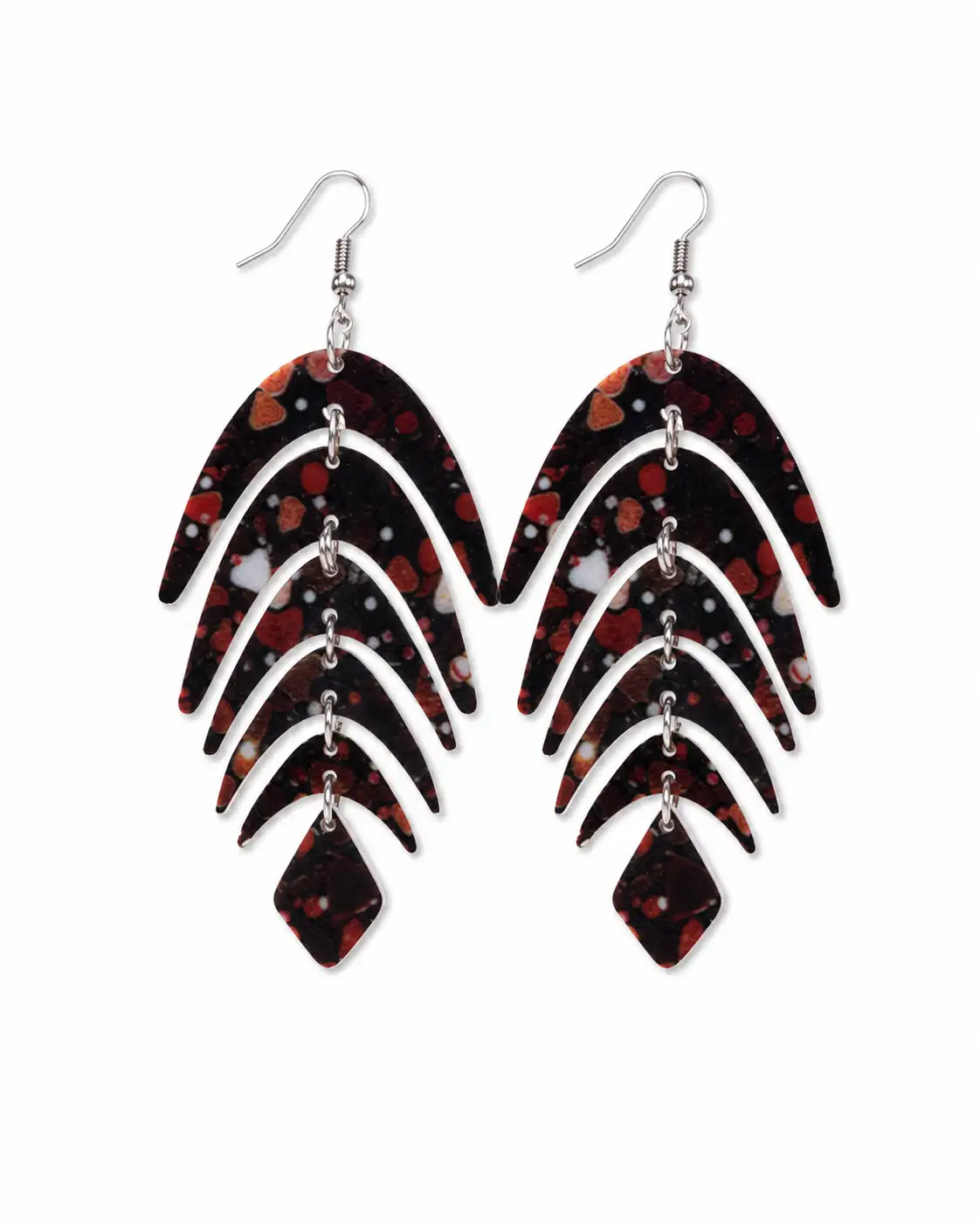 Fringe Leaf Acrylic Earrings Fringe Leaf Acrylic Earrings