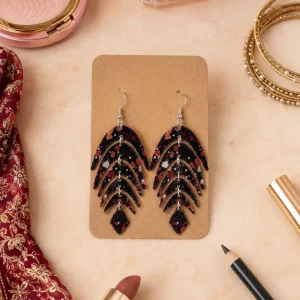 Fringe Leaf Acrylic Earrings Fringe Leaf Acrylic Earrings