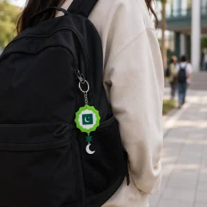 Pakistan Pride Acrylic Bag Charm - Image 2