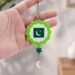 Pakistan Pride Acrylic Bag Charm - Image 3