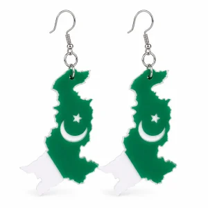 Pakistan Pride Map Earrings