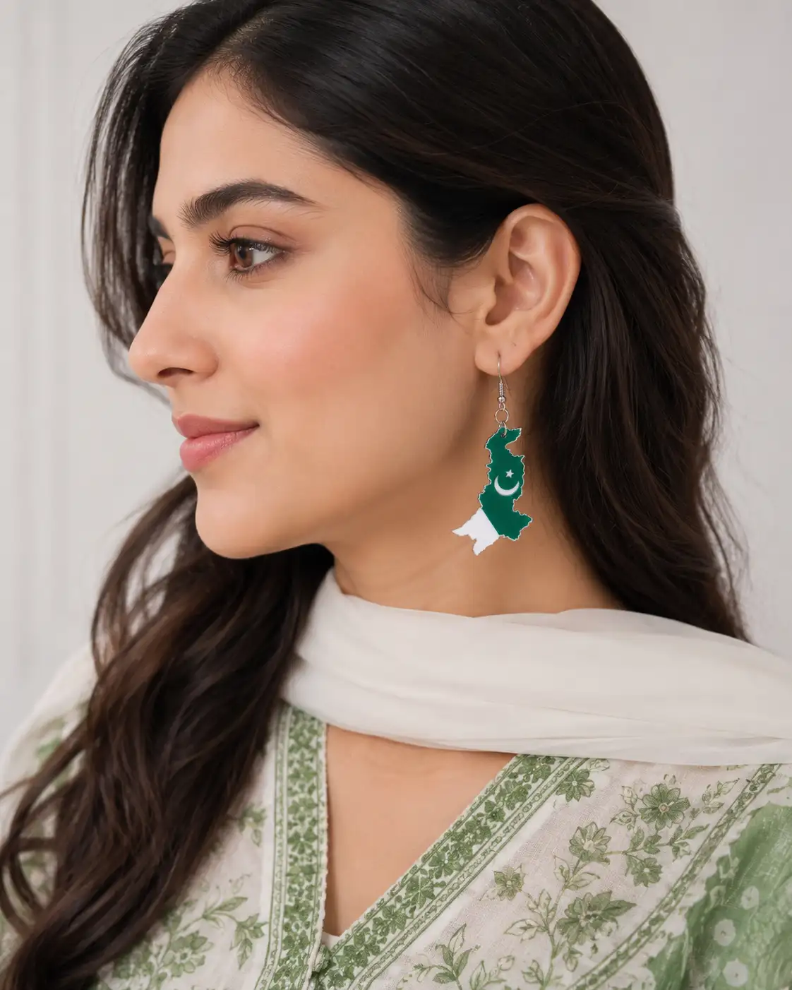 Pakistan Pride Map Earrings Pakistan Pride Map Earrings