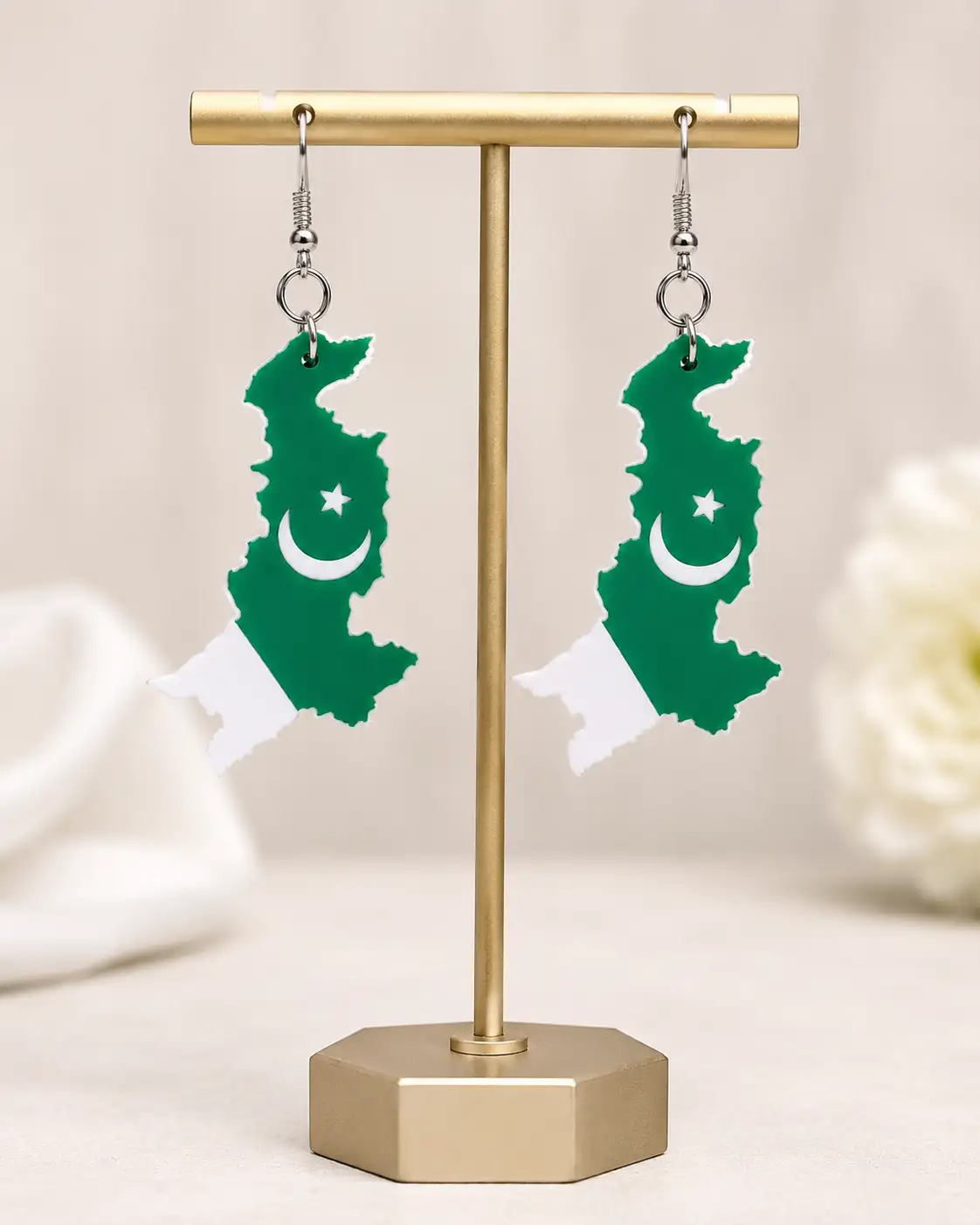 Pakistan Pride Map Earrings Pakistan Pride Map Earrings