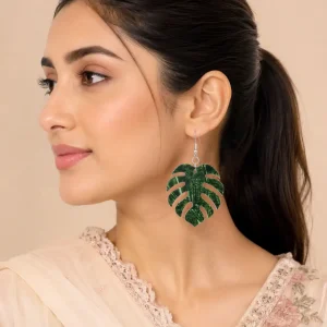 Monstera Acrylic Dangle Earrings Monstera Leaf Acrylic Dangle Earrings