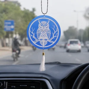 Arctic Owl Acrylic Car Hanger