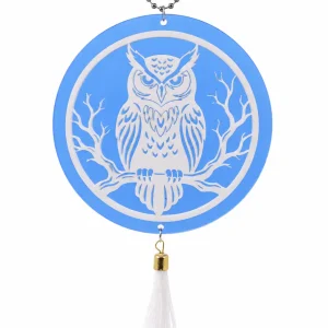Arctic Owl Acrylic Car Hanger