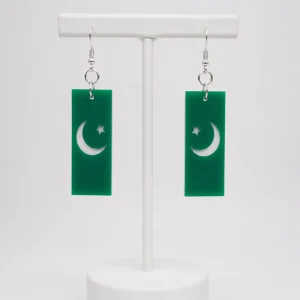 Pakistan Pride Rectangle Earrings