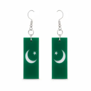 Pakistan Pride Rectangle Earrings