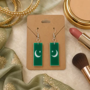 Pakistan Pride Rectangle Earrings