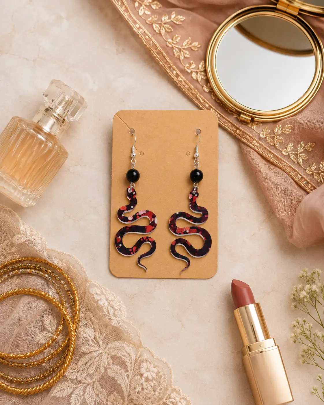 Mystic Serpent Acrylic Earrings Mystic Serpent Acrylic Earrings