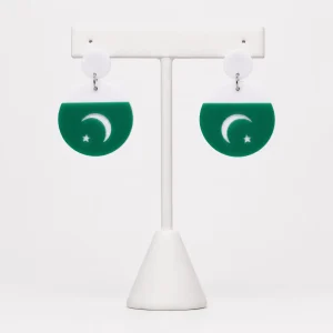Pakistan Pride Acrylic Stud Earrings