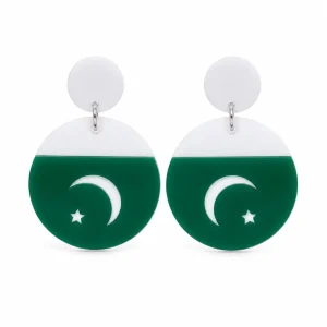 Pakistan Pride Acrylic Stud Earrings