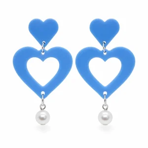 Sky Blue Heart Earrings