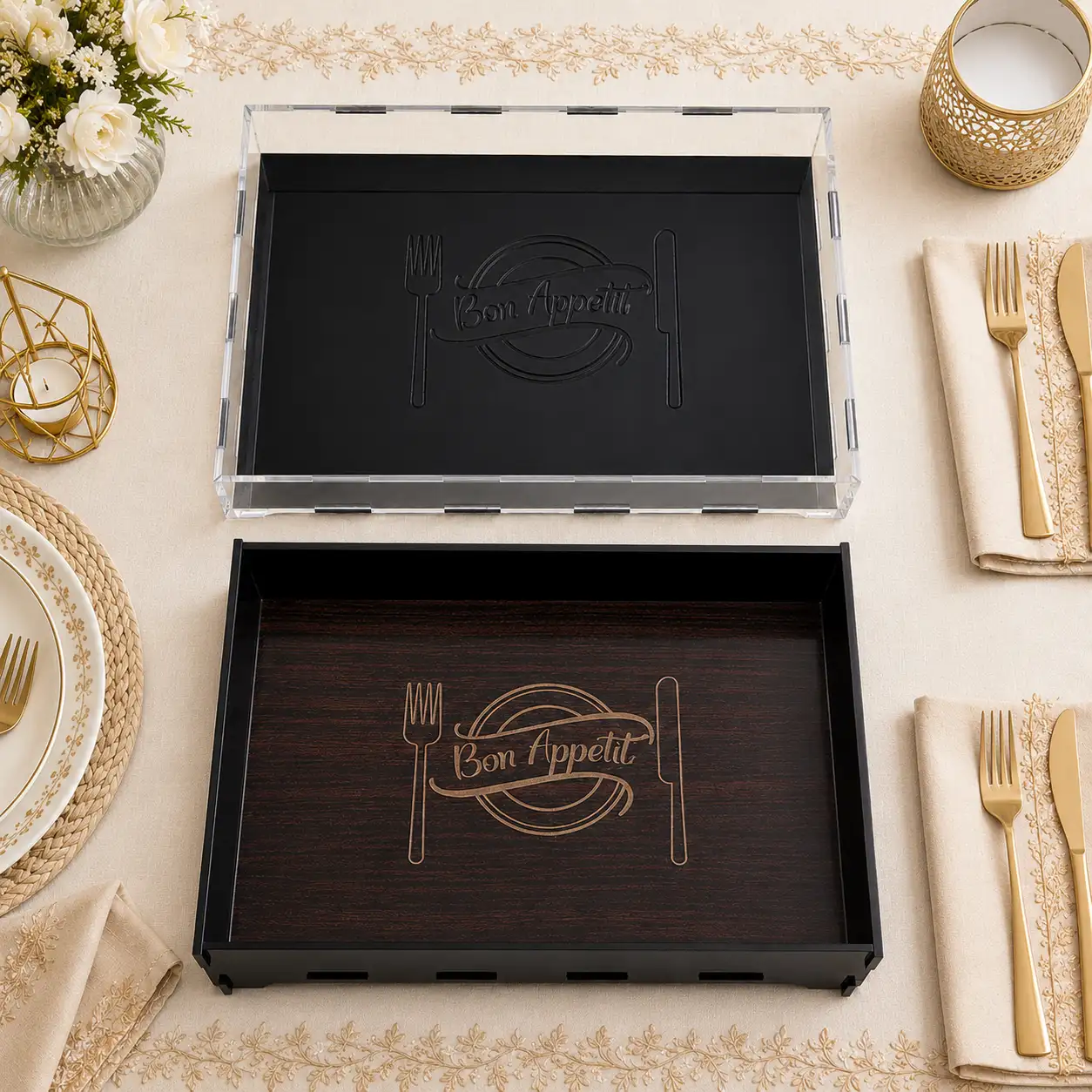 Bon Appétit Engraved Serving Tray Bon Appétit Engraved Serving Tray