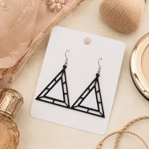 Monochrome Pyramid Layered Acrylic Earrings Monochrome Pyramid Layered Acrylic Earrings